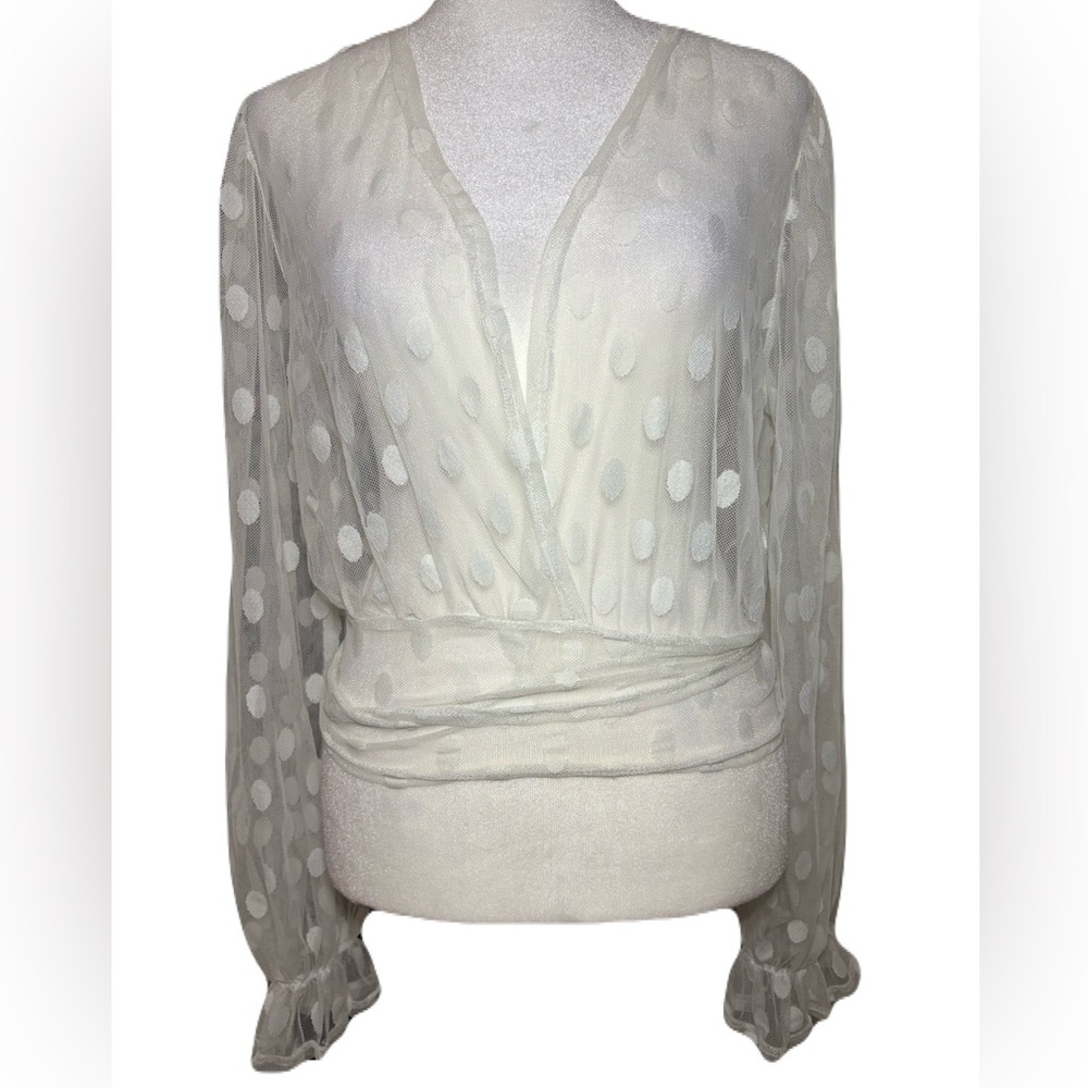 Sheer polka dot cover up